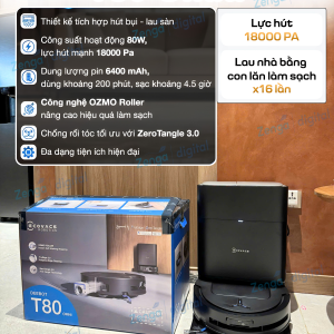 Robot hút bụi lau nhà Ecovacs Deebot T80 Omni